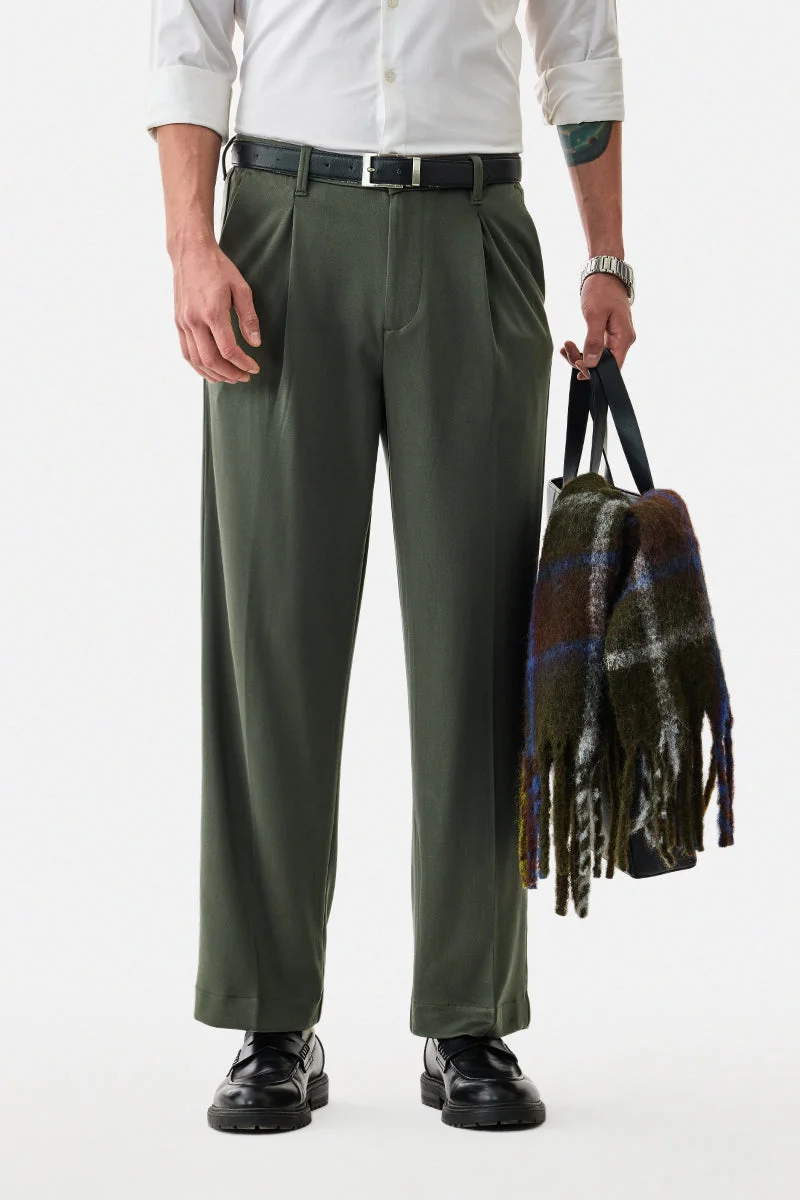 SNITCH Loose Fit Stretch Trousers